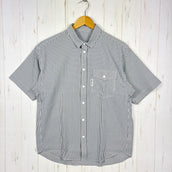 【Men's XL グレー系】 Ridge Mountain Gear ( リッジマウンテンギア ) ベーシック ショートスリーブ シャツ ストライプ Basic Short Sleeve Shirt Stripe  Grey × White z00055798 G