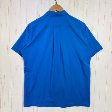 【Men's M ブルー系】 Yamatomichi ( 山と道 ) ユーエル ショートスリーブ シャツ UL Short Sleeve Shirt 超軽量｜UPF30+｜耐久撥水 ポリエステル ウェア トップス インナー シャツ ショートスリーブシャツ 化繊 z