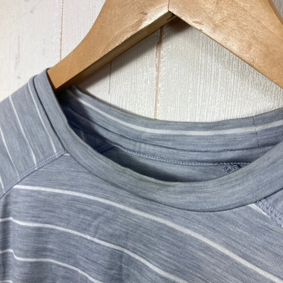 【Men's XS グレー系】 Millet ( ミレー ) ウール ボーダー ティーシャツ Wool Border T-Shirt ポリエステル ウェア トップス インナー シャツ ロングスリーブTシャツ クルーネック 化繊 z00057664  化繊 ロングスリ