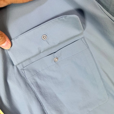 Unisex Medium Blue Paper Sky Wear Wind Big Shirt, Blue Gray, Nylon, Long Sleeve, Synthetic Fiber, z00053705, Blue