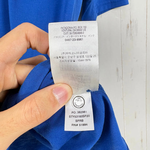 【Men's S ブルー系】 2020 Patagonia ( パタゴニア ) キャプリーン クール トレイル ポロ Capilene Cool Trail Polo SPRB ポリエステル ウェア トップス インナー シャツ ショートスリーブシャツ 化繊 z00