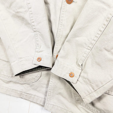 男式 L 码米色 1970 年代 Llbean (LL Bean) 野战大衣，羊毛衬里，复古，原创，很难找到，棉质，上衣，外套，夹克，棉质，z00052847