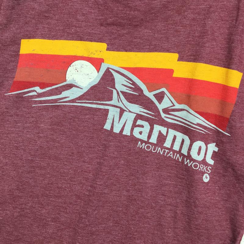 【Men's S レッド系】 Marmot ( マーモット ) サンセッター ハーフスリーブ Tシャツ Sunsetter H/S T-Shirt 速乾 TOMLGA4331 International Men's  コットン ショートスリーブTシャツ クルーネッ