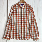 【Men's XS オレンジ系】 2013 Patagonia ( パタゴニア ) ロングスリーブ ゴーン アゲイン シャツ Long-Sleeved Gone Again Shirt TPD ナイロン ウェア トップス インナー シャツ ロングスリーブシャツ 化繊