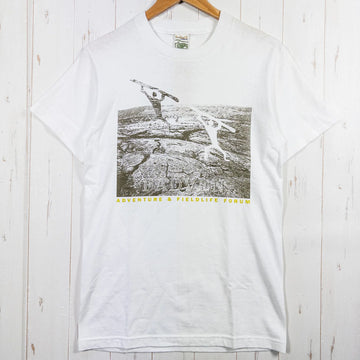 【Unisex S ホワイト系】 1990s Patagonia ( パタゴニア ) FADVEN Adventure & Fieldlife Forum ベネフィシャル ティー Beneficial T's ビンテージ オリジナル 入手困難 白タグ 90年代初頭 イ