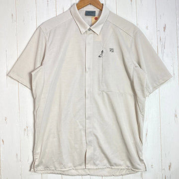 【Men's XL アイボリー系】 Finetrack ( ファイントラック ) ラミースピンニットシャツ半袖 ポリエステル ウェア トップス インナー シャツ ショートスリーブシャツ 化繊 z00056742  化繊 ショートスリーブシャツ インナー シャツ トップス - 0