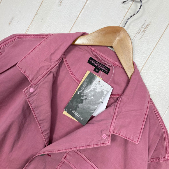 【Men's M ピンク系】 Stonemaster ( ストーンマスター ) エスエム フィールド シャツ ショート スリーブ ハイブリッド ピグメント ダイ SM FIELD SHIRT SS HYBRID PIGMENT DYED ピグメントダイ｜ポケッタブ