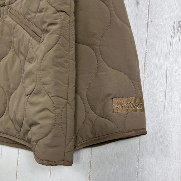 【Women's M ベージュ系】 Wildthings ( ワイルドシングス ) キルティング ノーカラー ジャケット Quilting No Collar Jacket WTL24105SN TAUPE z00056185 TAUPE 化繊インサレーション アウター