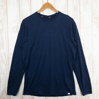 【Men's L ネイビー系】 Nanga ( ナンガ ) メリノウール インナー ロングスリーブ ティー Merino Wool Long Sleeve Tee メリノウール Asian Men's ウール ロングスリーブTシャツ クルーネック インナー シャツ - 【公式】2ndGEAR（セカンドギア）Webショップ【登山用品・アウトドア用品専門 買取販売店】
