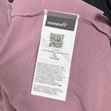 [Men's S Purple-ish] Norrøna Skibotn Equaliser Merino 3/4 T-Shirt Men's 4208-24 6749 Grape Shake z0