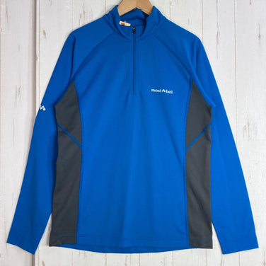 【Men's S ブルー系】 Montbell ( モンベル ) クール ロングスリーブジップシャツ ポリエステル ウェア トップス インナー シャツ ロングスリーブシャツ 化繊 z00056211  化繊 ロングスリーブシャツ インナー シャツ トップス ウェア