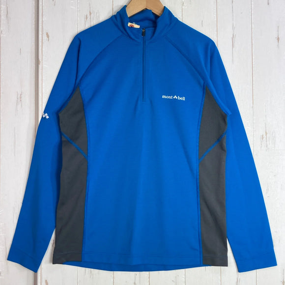 【Men's S ブルー系】 Montbell ( モンベル ) クール ロングスリーブジップシャツ ポリエステル ウェア トップス インナー シャツ ロングスリーブシャツ 化繊 z00056211  化繊 ロングスリーブシャツ インナー シャツ トップス ウェア