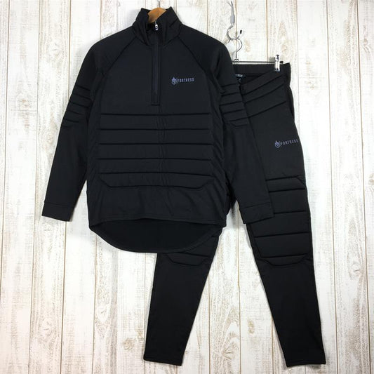 【Men's M ブラック系】 フォートレス Fortress ベースプロ 1/4 ジップ Basepro 1/4 Zip + ベースプロ パンツ Basepro Pant 上下セット セットアップ 厳冬期 インサレーション ベースレイヤー Internationa