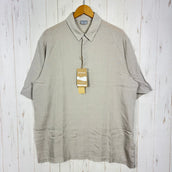 【Men's XL アイボリー系】 Houdini ( フーディニ ) メンズ ツリー ポロシャツ M's Tree Polo Shirt 860009 Sandstorm Light z00058242 Sandstorm Light 化繊 ショートスリーブシャツ イ