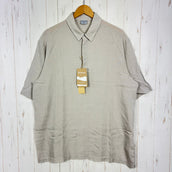 【Men's XL アイボリー系】 Houdini ( フーディニ ) メンズ ツリー ポロシャツ M's Tree Polo Shirt 860009 Sandstorm Light z00058242 Sandstorm Light 化繊 ショートスリーブシャツ イ