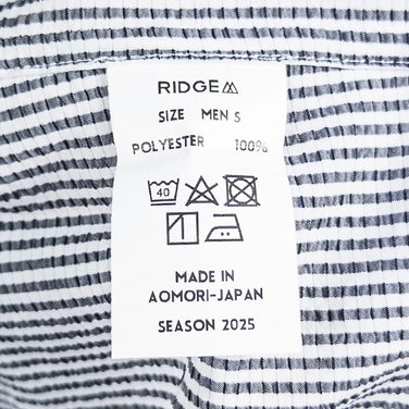 【Men's S グレー系】 Ridge Mountain Gear ( リッジマウンテンギア ) ベーシック ロングスリーブ シャツ ストライプ Basic Long Sleeve Shirt Stripe Grey x White ポリエステル ウェア トップ - 【公式】2ndGEAR（セカンドギア）Webショップ【登山用品・アウトドア用品専門 買取販売店】
