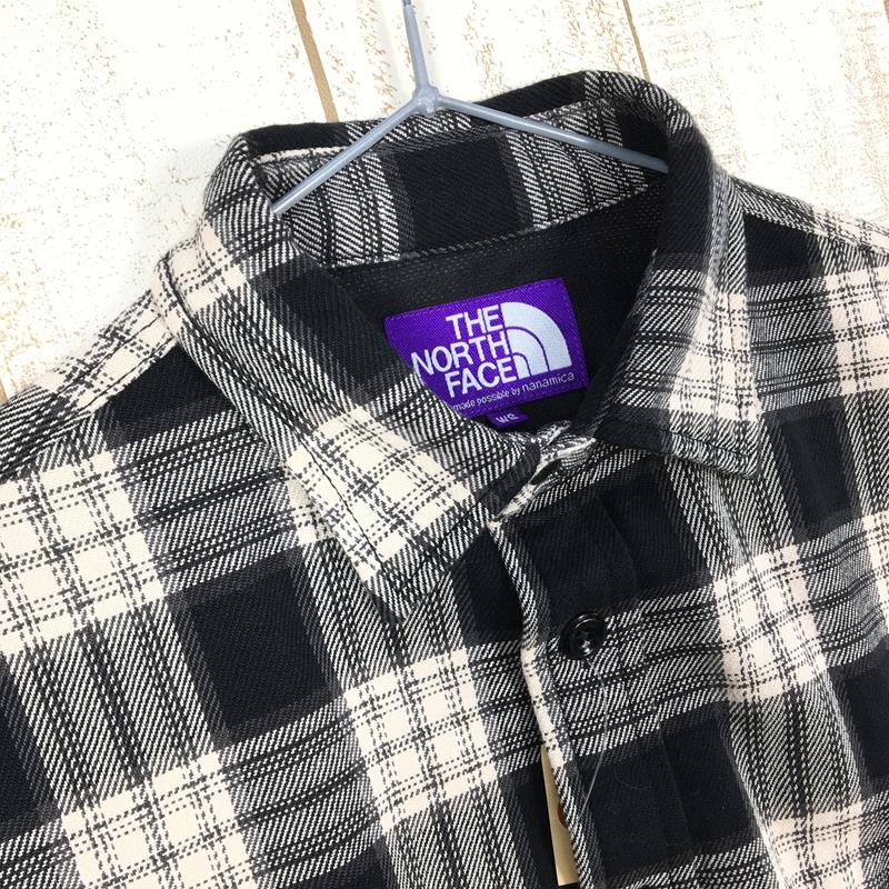 [Women's S Black] The North Face x Nanamica Purple Label Twill Check Shirt NT3958N Asian Women's Synthetic Long Sleeve Shirt Innerwear