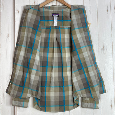 【Men's XS グレー系】 2014 Patagonia ( パタゴニア ) ロングスリーブ ゴーン アゲイン シャツ Long-Sleeved Gone Again Shirt MTEW ナイロン ウェア トップス インナー シャツ ロングスリーブシャツ 化繊