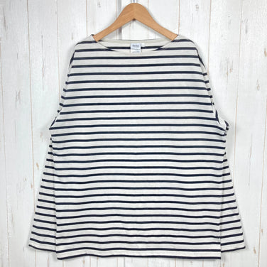 男士 ML 象牙色 Bring Basque 衬衫，裁剪缝制，米白色 x 黑色，涤纶，长袖圆领 T 恤，合成纤维，长袖，米白色 x 黑色，合成纤维，长袖