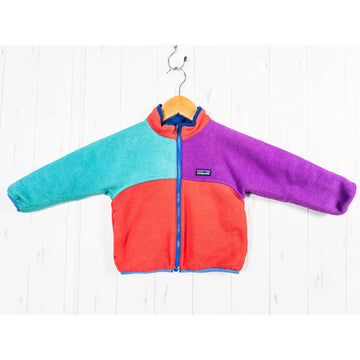 【Kid's OneSize ブルー系】 Patagonia ( パタゴニア ) シェルドシンチラ リバーシブル ジャケット ウェア トップス アウター ジャケット フリース z00052886  フリース アウター ジャケット トップス ウェア - 0