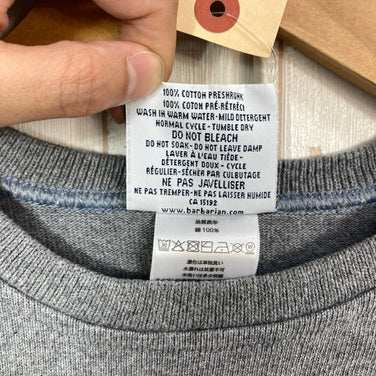 【Men's M グレー系】 Barbarian ( バーバリアン ) コットン ロングスリーブ ティー コットン ウェア トップス インナー シャツ ロングスリーブTシャツ クルーネック コットン z00057894  コットン ロングスリーブTシャツ クルーネ