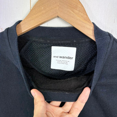 【Women's M ブラック系】 And Wander ( アンドワンダー ) コットン ウール スウェット ワンピース Cotton Wool Sweat Dress ウール混 日本製 コットン ウェア ドレス ワンピース z00061131  ドレス ワンピース