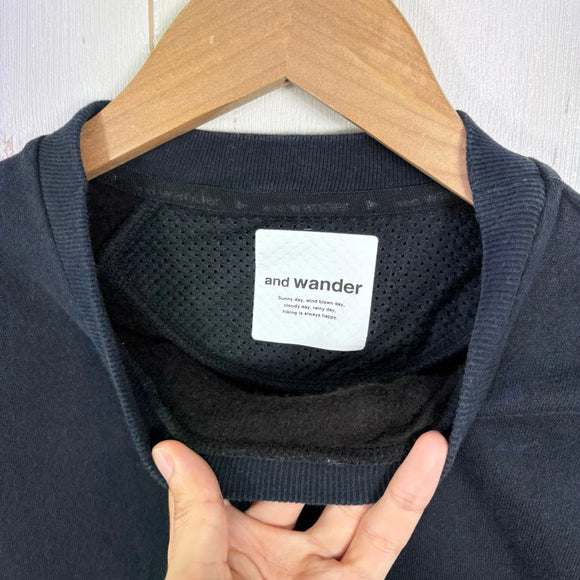 【Women's M ブラック系】 And Wander ( アンドワンダー ) コットン ウール スウェット ワンピース Cotton Wool Sweat Dress ウール混 日本製 コットン ウェア ドレス ワンピース z00061131  ドレス ワンピース