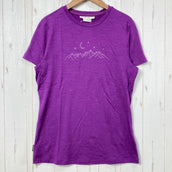 【Women's S パープル系】 Icebreaker ( アイスブレーカー ) 150 テックライト スパークリング スターズ Tシャツ 150 Tech Lite Sparkling Stars T-Shirt メリノウール ウェア トップス インナー シャツ シ