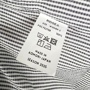 【Women's S グレー系】 Ridge Mountain Gear ( リッジマウンテンギア ) ベーシック ショートスリーブ シャツ ストライプ Basic Short Sleeve Shirt Stripe  Grey × White z00055799 G