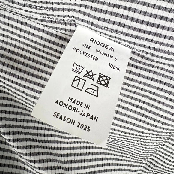【Women's S グレー系】 Ridge Mountain Gear ( リッジマウンテンギア ) ベーシック ショートスリーブ シャツ ストライプ Basic Short Sleeve Shirt Stripe  Grey × White z00055799 G