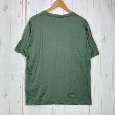 【Men's L グリーン系】 Elkex（エルケクス） メリノウール クルーネック ティー Merino Wool Crew Neck Tee メリノウール ウェア トップス インナー シャツ ショートスリーブTシャツ クルーネック ウール z00059310