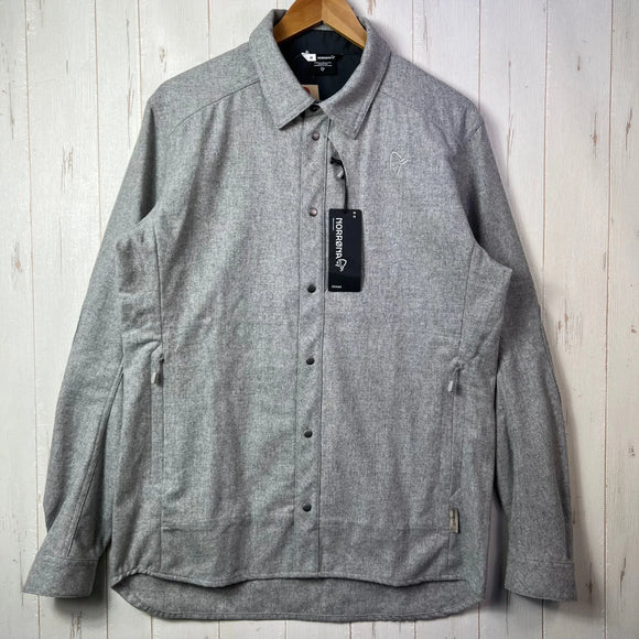 【Unisex M グレー系】 Norrona ( ノローナ ) タモック ウール プレーン シャツ Tamok Wool Plain Shirt 2313 Drizzle Melange 入手困難 ウール ウェア トップス インナー シャツ ロングスリーブシャツ