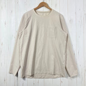 【Men's M ベージュ系】 Houdini ( フーディニ ) カバー クルー Cover Crew ポリエステル ウェア トップス インナー シャツ ロングスリーブTシャツ クルーネック 化繊 z00059689 化繊 ロングスリーブTシャツ クルーネック