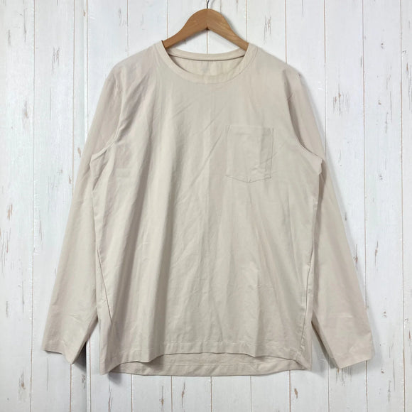 【Men's M ベージュ系】 Houdini ( フーディニ ) カバー クルー Cover Crew ポリエステル ウェア トップス インナー シャツ ロングスリーブTシャツ クルーネック 化繊 z00059689  化繊 ロングスリーブTシャツ クルーネック