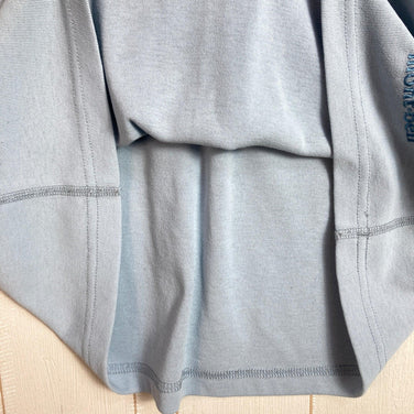 Montbell Wickron Fit Long Sleeve T-Shirt, Women's Size L, Blue. Polyester Crew Neck T-Shirt with Synthetic Fiber. Product Code: z0005407