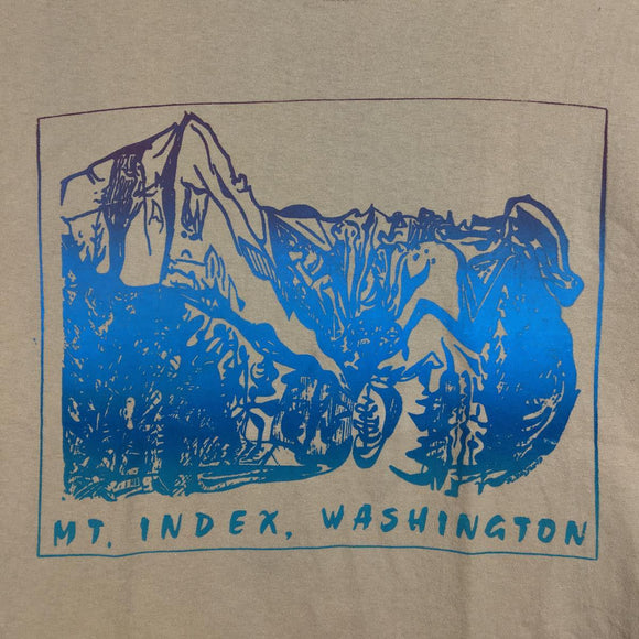 【Men's M ベージュ系】 米国ワシントン州 Mt. Index クライミングルートリスト Tシャツ ポートアンドカンパニー 入手困難 希少なアウトドアTシャツ International Men's コットン ショートスリーブTシャツ クルーネック インナー - 【公式】2ndGEAR（セカンドギア）Webショップ【登山用品・アウトドア用品専門 買取販売店】