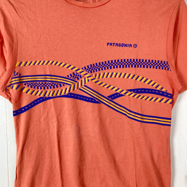 【Men's XS オレンジ系】 2018 Patagonia ( パタゴニア ) ロープ スリング オーガニック ティー Rope Sling Organic Tee QZCO オーガニックコットン ウェア トップス インナー シャツ ショートスリーブTシャツ クル
