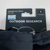 Outdoor Research Adrenaline 3-in-11 Gloves, Men's Medium, Black. Synthetic Down Gloves. z00054388.