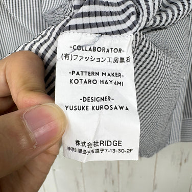【Men's S ホワイト系】 Ridge Mountain Gear ( リッジマウンテンギア ) ベーシック ロングスリーブ シャツ ストライプ Basic Long Sleeve Shirt "Stripe" ポリエステル ウェア トップス インナー シャツ