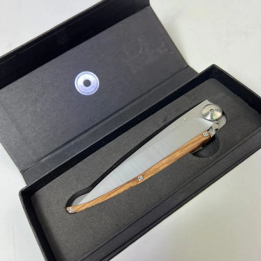 One Size Silver Deejo Le 37 Grams Pocket Knife, Hard-to-Find, Baladeo-Era Stainless Steel Camping Gear Knife (z00054526)