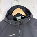 【Women's M ブラック系】 Mammut ( マムート ) マクン 2.0 ソフトシェル フーデッド ジャケット アジアンフィット ウィメン Macun 2.0 SO Hooded Jacket AF Women 4WAYストレッチ PFCフリー耐久撥水 ポリエ-4