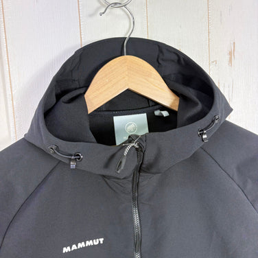 【Women's M ブラック系】 Mammut ( マムート ) マクン 2.0 ソフトシェル フーデッド ジャケット アジアンフィット ウィメン Macun 2.0 SO Hooded Jacket AF Women 4WAYストレッチ PFCフリー耐久撥水 ポリエ