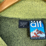 【Men's S グリーン系】 1990s Alf ( アルフ ) チロリアン ポーラテック フリース ジャケット Tyrolean Polartec Fleece Jacket 生産終了モデル 入手困難 アメリカ製 ポリエステル ウェア トップス アウター ジャケ