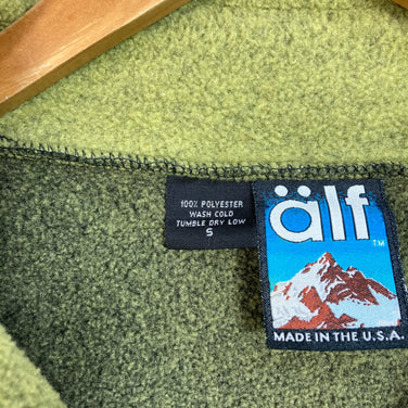 【Men's S グリーン系】 1990s Alf ( アルフ ) チロリアン ポーラテック フリース ジャケット Tyrolean Polartec Fleece Jacket 生産終了モデル 入手困難 アメリカ製 ポリエステル ウェア トップス アウター ジャケ