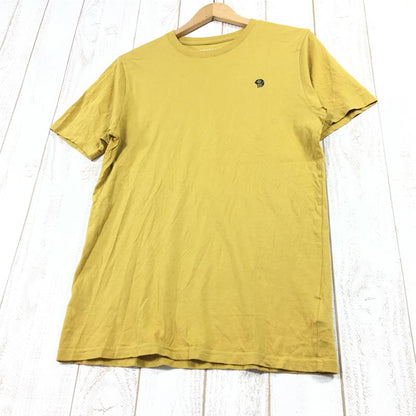 [Men's S Yellow] Mountain Hardwear Mhw Back Logo Short Sleeve T-Shirt OM9738 Men's Cotton Shorts