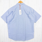 【Men's S ブルー系】 Ridge Mountain Gear ( リッジマウンテンギア ) ベーシック ショートスリーブシャツ ストライプ Basic Short Sleeve Shirt Stripe Blue / White ポリエステル ウェア トッ