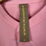 男女通用中号粉色 Atelier Blue Bottle 徒步旅行者衬衫 2025 (Hakuto) 涤纶长袖衬衫 (Z000)