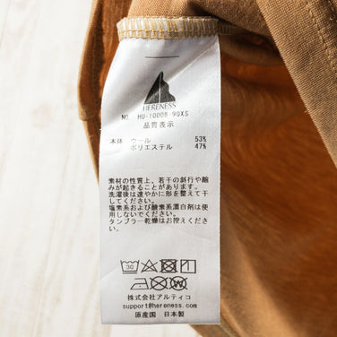 【Unisex XS ベージュ系】 Hereness（ヒアネス） ドライ ウール ティーシャツ Dry Wool T-Shirt ウール ウェア トップス インナー シャツ ショートスリーブTシャツ クルーネック ウール z00051454 ウール ショートスリーブT - 【公式】2ndGEAR（セカンドギア）Webショップ【登山用品・アウトドア用品専門 買取販売店】