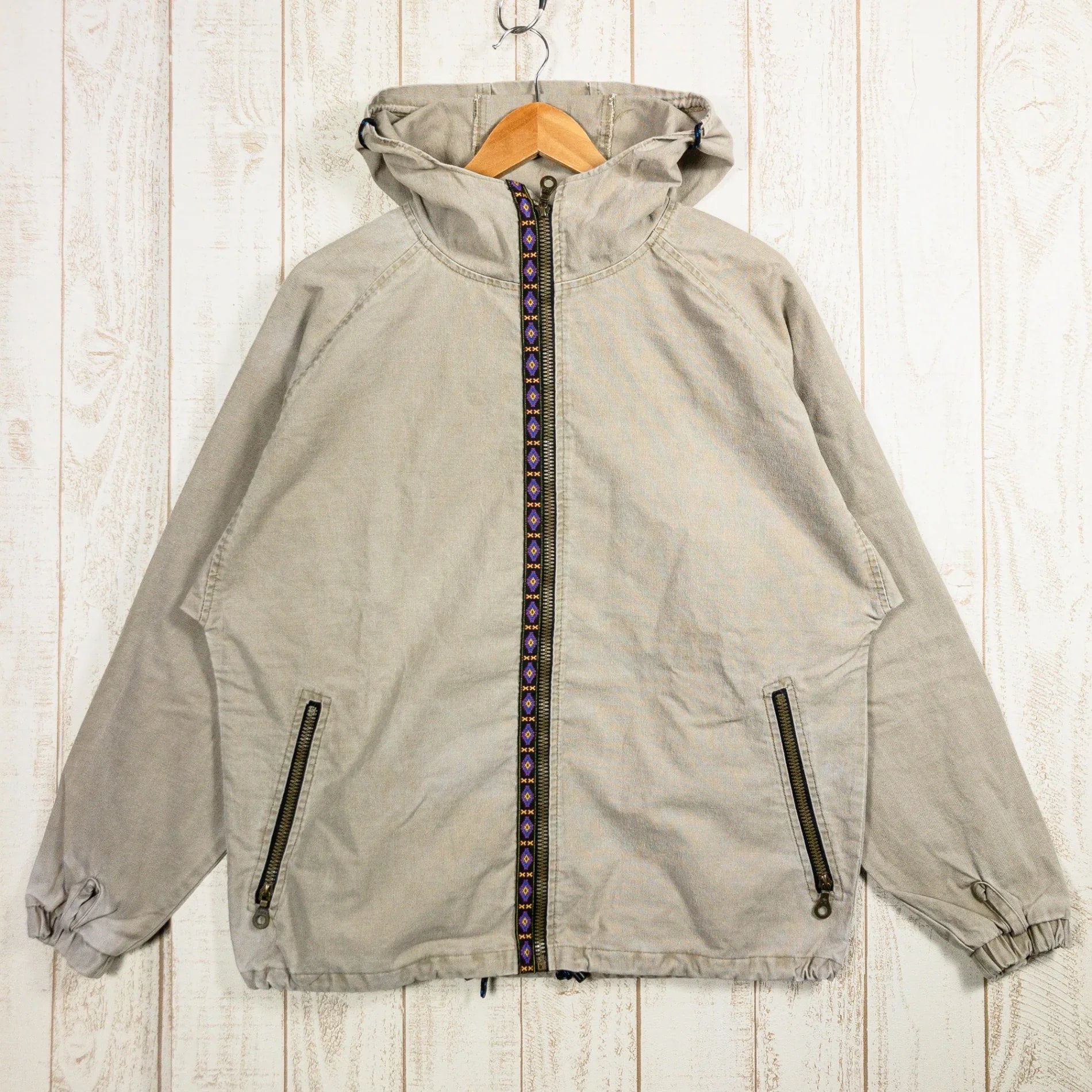 【Men's M ベージュ系】 1990s Alf ( アルフ ) コットン アノラック フルジップ フーディ Cotton Anorak Full-Zip Hoody 生産終了モデル 入手困難 コットン ウェア トップス アウター ジャケット コットン z0005 - 【公式】2ndGEAR（セカンドギア）Webショップ【登山用品・アウトドア用品専門 買取販売店】