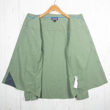 【男款小绿】2024 Patagonia 长袖自驾防晒衫 TNGR/地形绿 涤纶服装